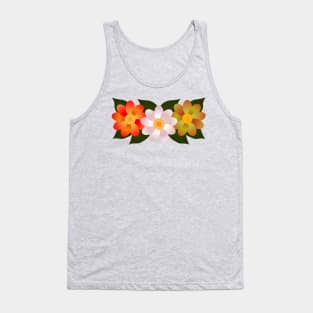 Flower Trio: Orange, White, Amber Tank Top